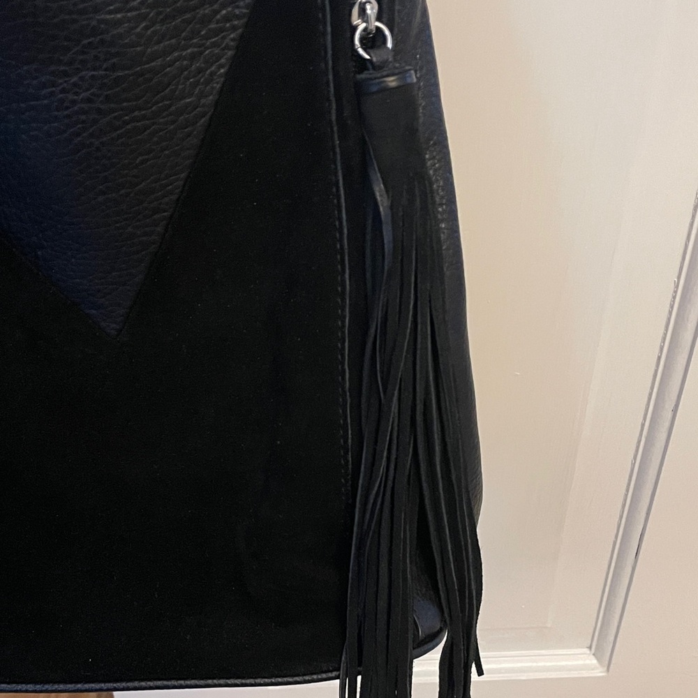 Sam Edelman Black Fringe Shoulder Bag - Picture 4 of 8